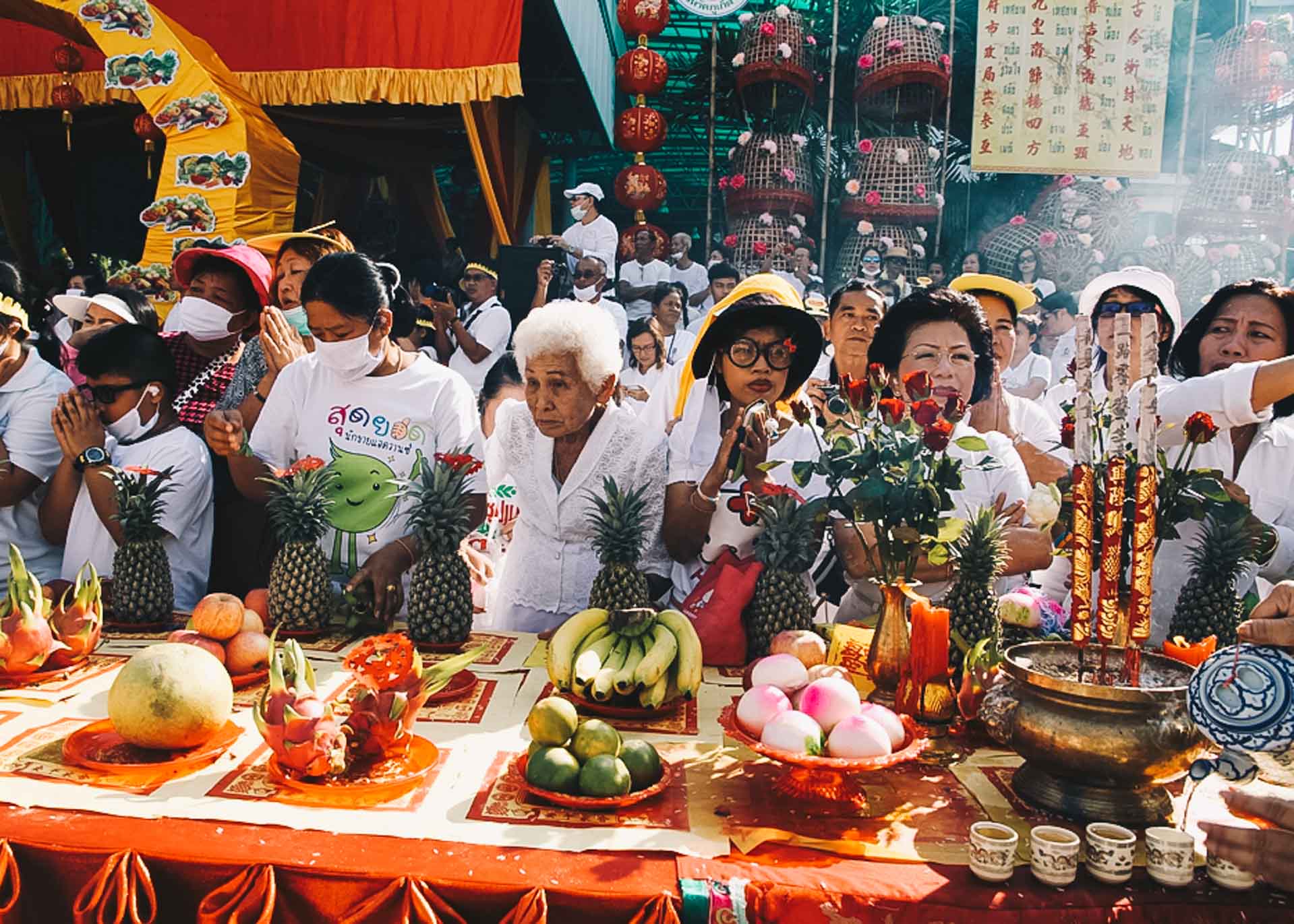 Spectators at Phuket Vegetarian Festival